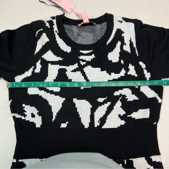 Victor Glemaud Knit Black/White Print Dress Size M - Picture 8 of 9